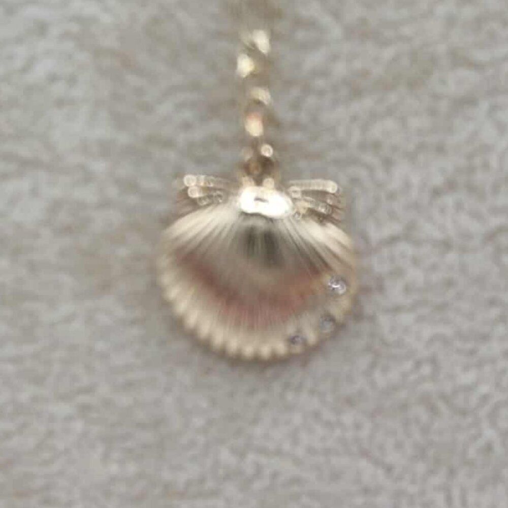 J Crew Gold Factory Tone Shell Necklace NWT!  NEW! - Picture 9 of 12